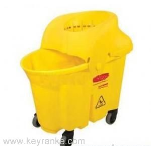 Rubbermaid/樂柏美 防溢公共地方專用拖把壓水桶組合/7590-88