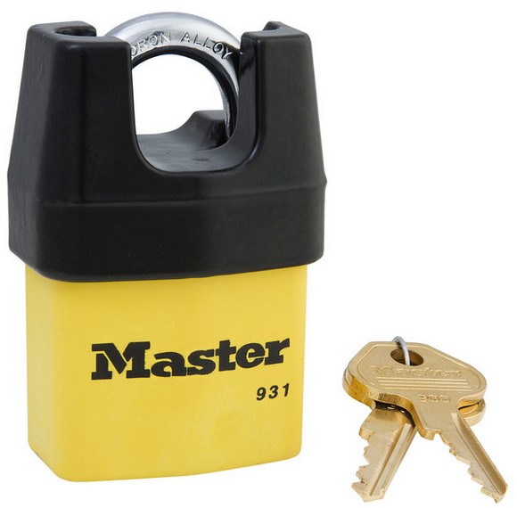 Masterlock/瑪斯特鎖 931DPF可換鎖膽塑料外殼防風(fēng)雨掛鎖