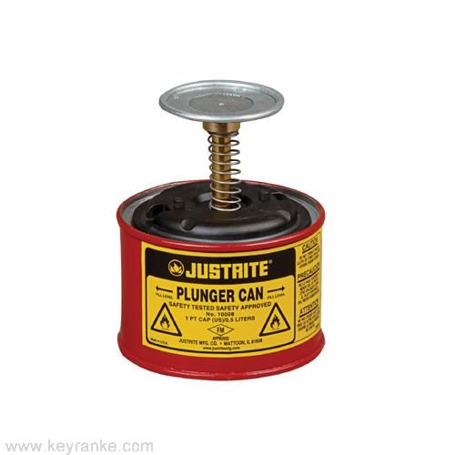 JUSTRITE 0.5升鋼制活塞罐